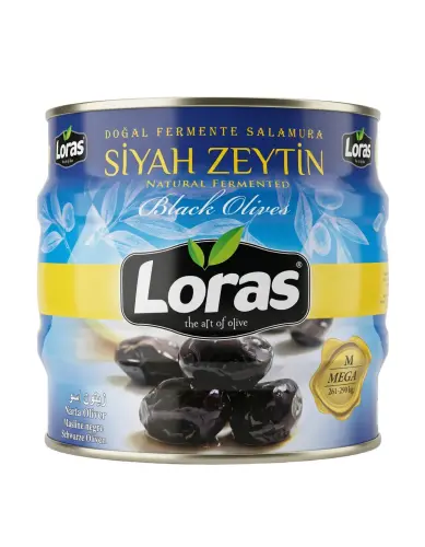 Loras Mega Gemlik Siyah Zeytin (261-290) 1400 Gr - LORAS