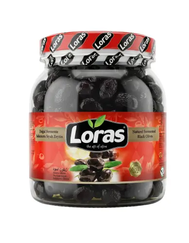 Loras Özel Gemlik Siyah Zeytin 900 Gr Pet 351-380 - LORAS