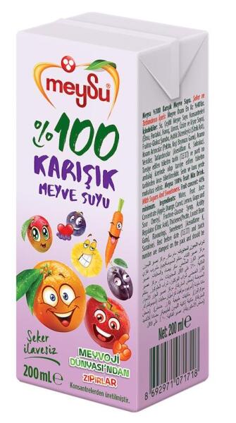 Meysu %100 Karışık Meyve Suyu 200 Ml - 1