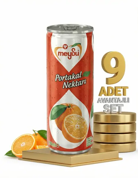 Meysu Kutu Portakal 9x330 Ml - 1