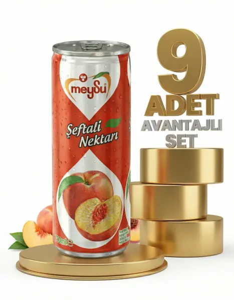 Meysu Kutu Şeftali 9x330 Ml - 1