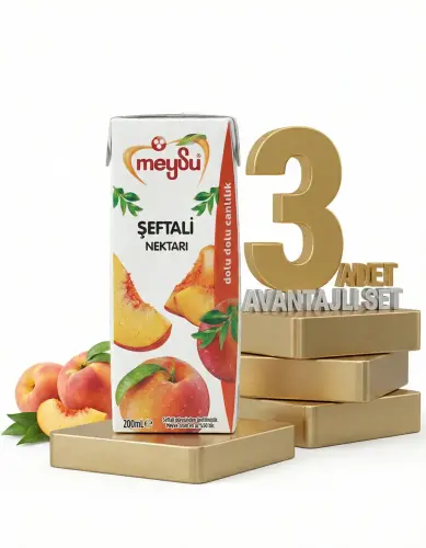 Meysu Nektar Şeftali 3x200 Ml - Meysu