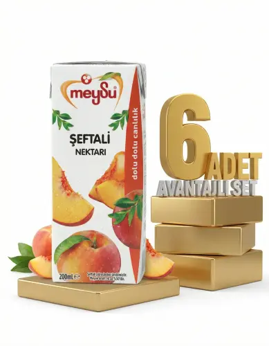 Meysu Nektar Şeftali 6x200 Ml - Meysu