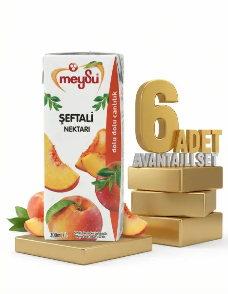 Meysu Nektar Şeftali 6x200 Ml - 1
