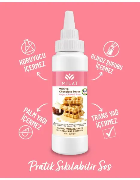 Milat Beyaz Çikolata Sosu 300 Gr - 3