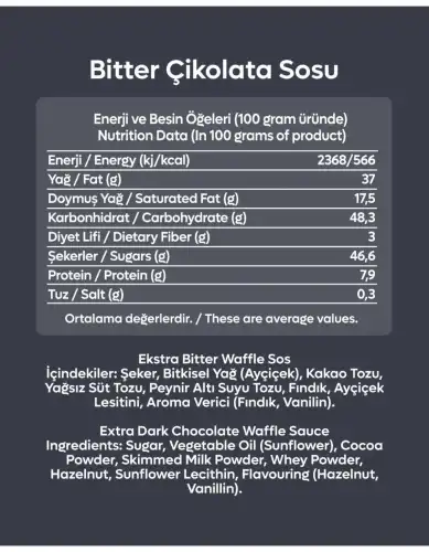 Milat Bitter Çikolata Sosu 300 Gr - 4