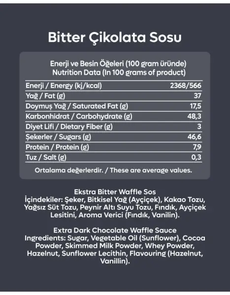 Milat Bitter Çikolata Sosu 300 Gr - 4