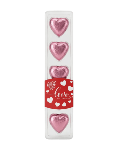 Milat Miss You Çilek Dolgulu 5Li Kalp Çikolta 60 Gr - MİLAT