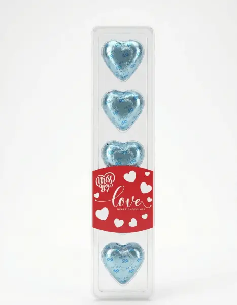 Milat Miss You Hindistan Ceviz Dolgulu 5Li Kalp Çikolta 60 Gr - 1