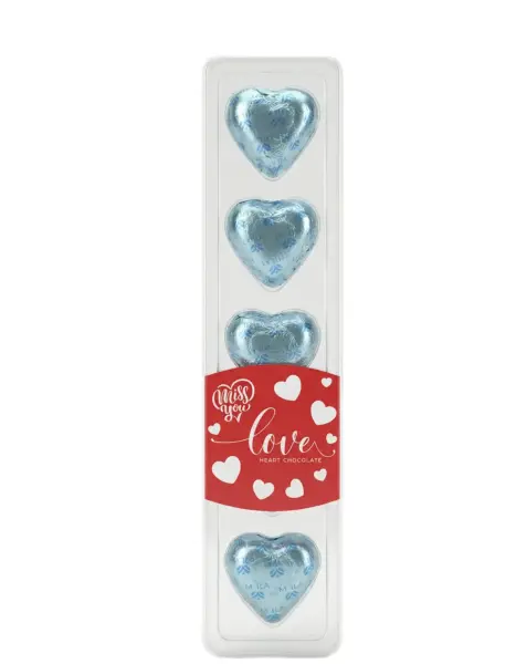 Milat Miss You Hindistan Ceviz Dolgulu 5Li Kalp Çikolta 60 Gr - 1
