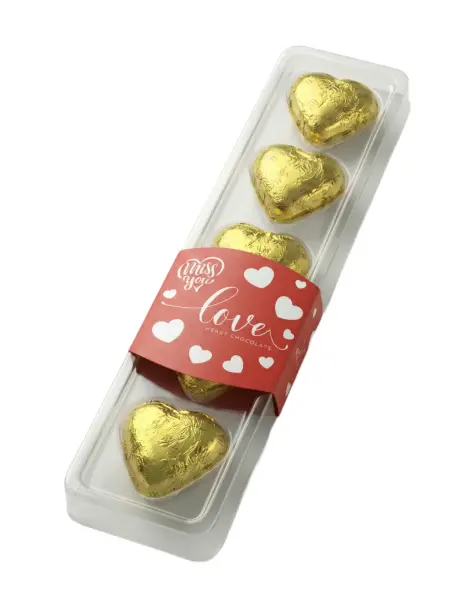 Milat Miss You Limon Dolgulu 5Li Kalp Çikolta 60 Gr - 1