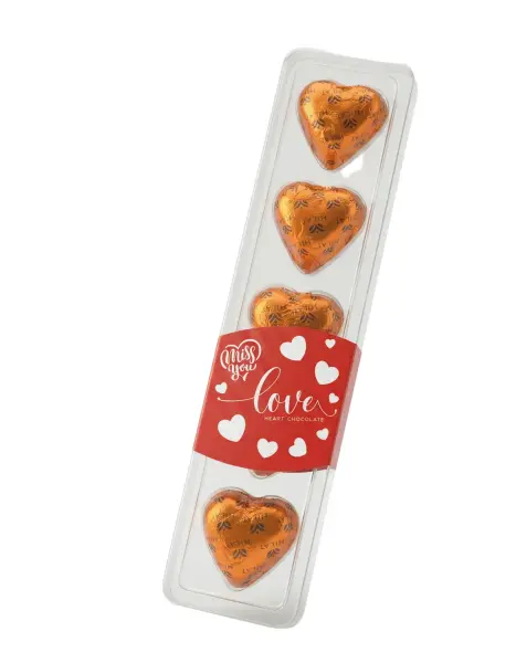 Milat Miss You Portakal Dolgulu 5Li Kalp Çikolta 60 Gr - 1
