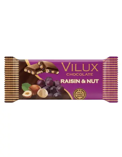 Milat Vilux Fındık Üzümlü Tablet Çikolata 70 Gr - MİLAT