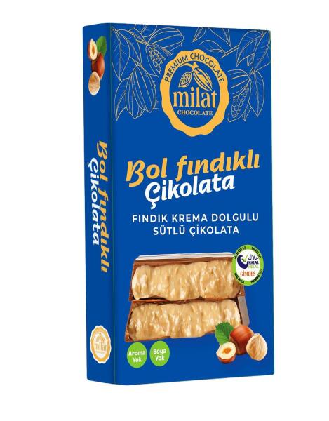 Milat Premium Fındık Krema Dolgulu Sütlü Çikolata 60 Gr - 1