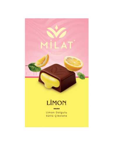 Milat Premıum Limon Dolgulu Sütlü Çikolata 60 Gr - MİLAT