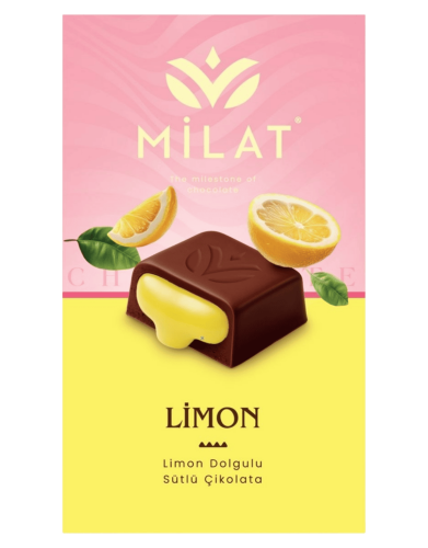 Milat Premıum Limon Dolgulu Sütlü Çikolata 60 Gr - MİLAT