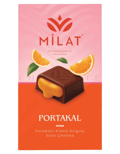 Milat Premıum Portakal Dolgulu Sütlü Çikolata 60 Gr - MİLAT