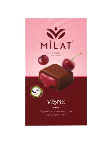 Milat Premıum Vişne Dolgulu Sütlü Çikolata 60 Gr - 1