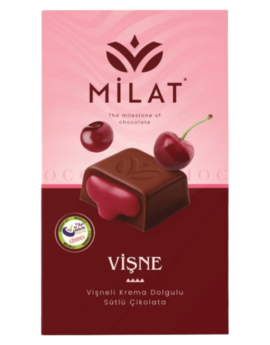 Milat Premıum Vişne Dolgulu Sütlü Çikolata 60 Gr - MİLAT
