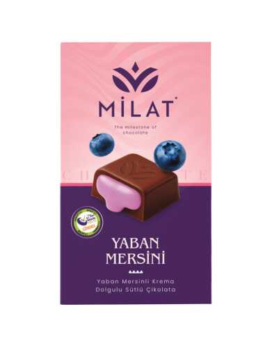Milat Premıum Yaban Mersini Dolgulu Sütlü Çikolata 60 Gr - MİLAT