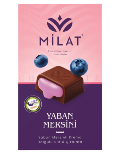Milat Premıum Yaban Mersini Dolgulu Sütlü Çikolata 60 Gr - MİLAT