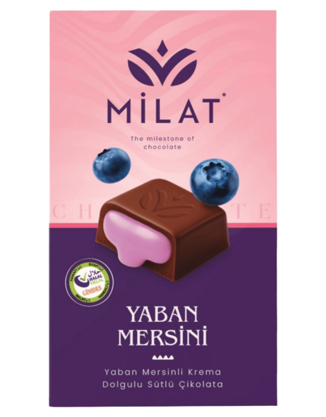 Milat Premıum Yaban Mersini Dolgulu Sütlü Çikolata 60 Gr - 1