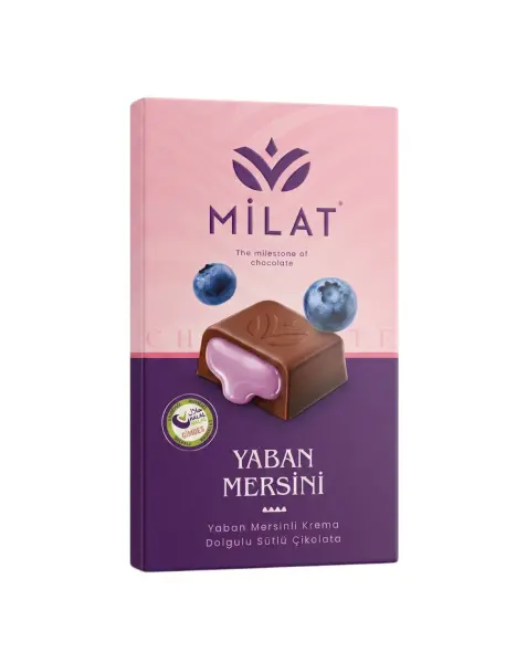 Milat Premıum Yaban Mersini Dolgulu Sütlü Çikolata 60 Gr - 1