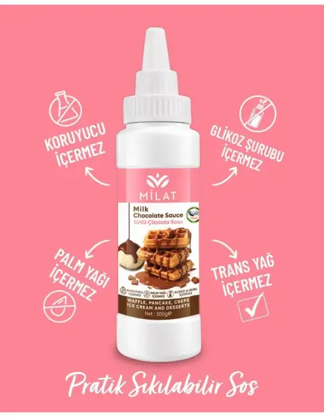 Milat Sütlü Çikolata Sosu 300 Gr - 3
