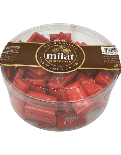 Milat Sütlü Napoliten Çikolata Asetat Kutu 250 Gr - Milat