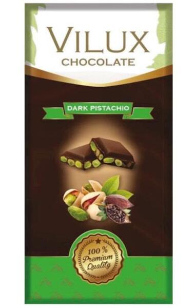 Milat Vilux Bitter ve Antep Fıstıklı Çikolata 70 Gr - 1