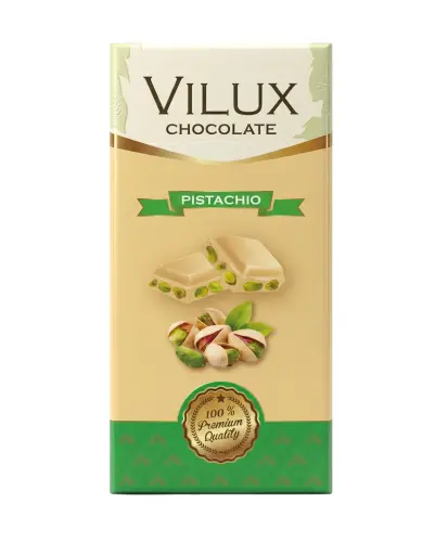 Milat Vilux Fildişi Antep Fıstıklı Çikolata 70 Gr - Milat