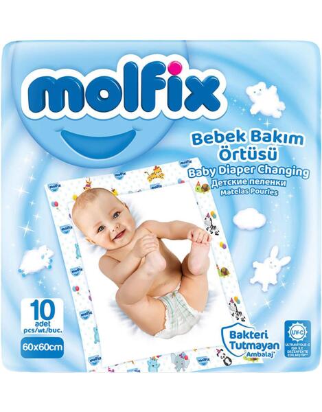 Molfix Bebek Bakim Örtüsü 60x60 10lu - 1