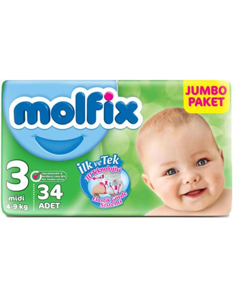 Molfix Jumbo Midi 3 Numara 34lü - 1