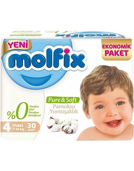 Molfix Pure ve Soft Maxi 4 Numara 30lu - 1