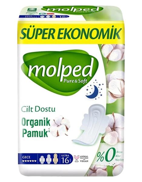 Molped Cilt Dostu Organik Pamuk Ped 16lı - 1