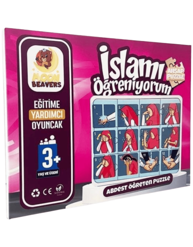 Moonbeavers Puzzle Abdesti Öğreniyorum Kız 16*20 - Moonbeavers