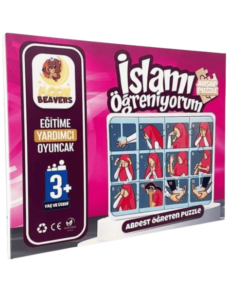 Moonbeavers Puzzle Abdesti Öğreniyorum Kız 16*20 - 1
