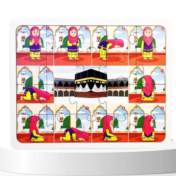 Moonbeavers Puzzle Namazı Öğreniyorum Kız Namaz 16*20 - 2
