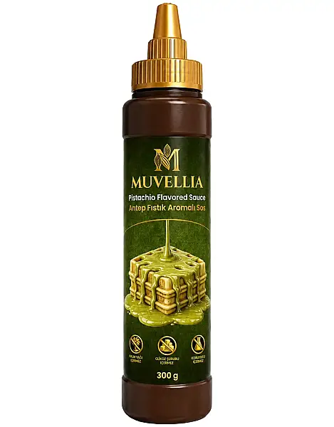 Muvellia Ekstra Waffle & Krep & Pankek Sos Antep Fıstık Aromalı 300 Gr - 1