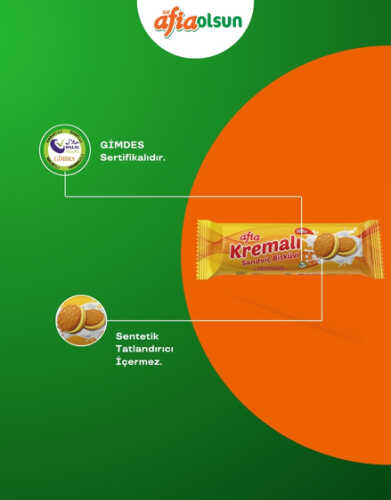 Muz Kremalı Sandviç Bisküvi 12*60 Gr - 2