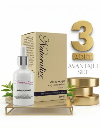 Naturalive Akne Karşıtı Yağ Dengeleyici Serum 3x30 Ml - NATURALİVE