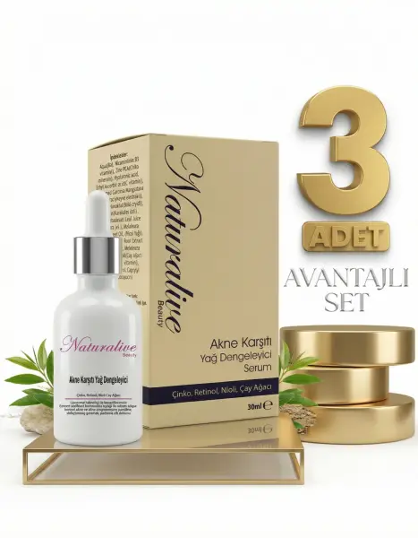 Naturalive Akne Karşıtı Yağ Dengeleyici Serum 3x30 Ml - 1