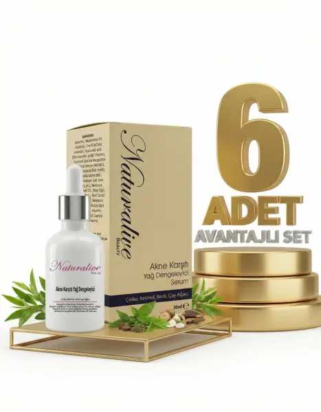 Naturalive Akne Karşıtı Yağ Dengeleyici Serum 6x30 Ml - 1