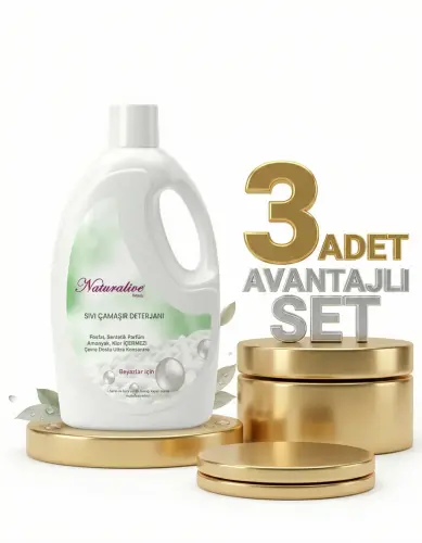 Naturalive Beyazlar Sıvı Çamaşır Deterjanı 3x2,50 Lt - Naturalive