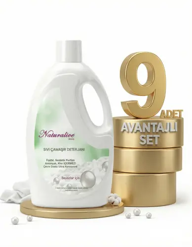 Naturalive Beyazlar Sıvı Çamaşır Deterjanı 9x2,50 Lt - NATURALİVE BEAUTY