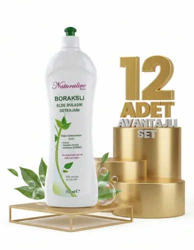 Naturalive Borakslı Elde Bulaşık Deterjanı 12x750 Ml - Naturalive