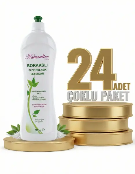 Naturalive Borakslı Elde Bulaşık Deterjanı 24x750 Ml - 1