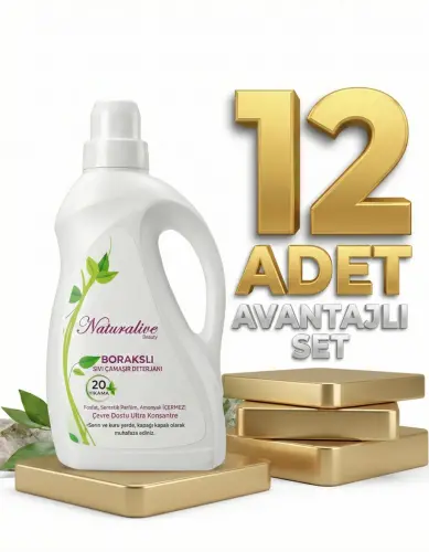 Naturalive Borakslı Sıvı Çamaşır Detarjanı 12x1000 Ml - Naturalive