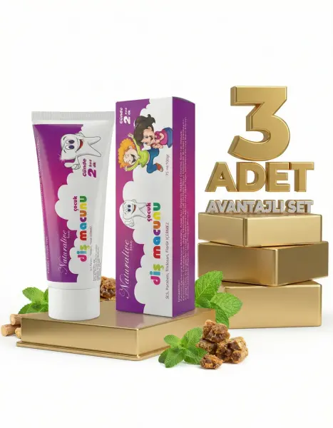 Naturalive Çocuk Diş Macunu 3x75 Ml/100 Gr - 1