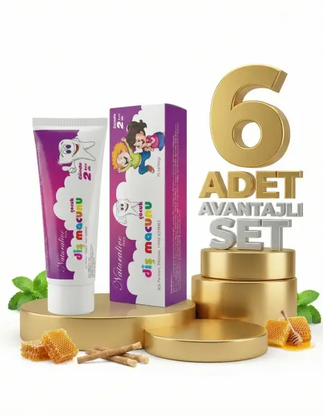 Naturalive Çocuk Diş Macunu 6x75 Ml/100 Gr - 1